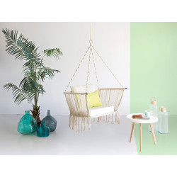 Fauteuil à suspendre ZAYN - Acier & macramé