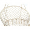 Fauteuil à suspendre TRESS - Acier & macramé crème
