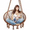 Fauteuil à suspendre TRESS - Acier & macramé brun