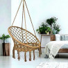 Fauteuil à suspendre TRESS - Acier & macramé brun