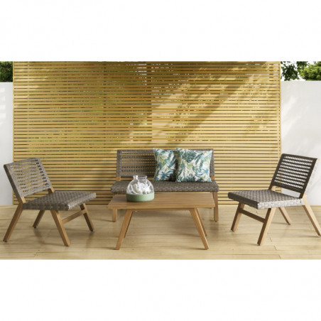 Salon 4 pièces outdoor KRESEL ( 2 + 1 + 1 + table basse) Salon 4 pièces outdoor KRESEL ( 2 + 1 + 1 + table basse)
