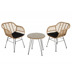 Ensemble 3 pièces outdoor JINA ( 1 + 1 + table basse)
