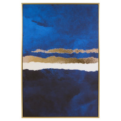 Toile "LAGOON"  - Blue & Gold - 90x60cm