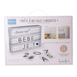 Boîte d'affichage lumineuse 30x22 cm - 3 coloris pastel