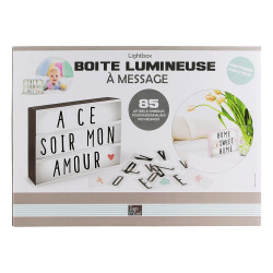 Boîte d'affichage lumineuse 30x22 cm - 3 coloris pastel