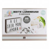 Boîte d'affichage lumineuse 30x22 cm - 3 coloris pastel