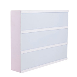 Boîte d'affichage lumineuse 30x22 cm - 3 coloris pastel