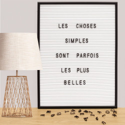 Tableau d'affichage MESSENGER - 40x50cm - FINITION AU CHOIX - 166 Lettres