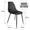 Chaise MALUM - Indoor/Outdoor - Taupe, Gris & Noir