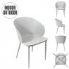 Chaise SULLY - Indoor/Outdoor - Vert pastel, Gris ou Taupe
