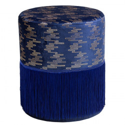 Tabouret LUXIA - Velours Navy & Gold