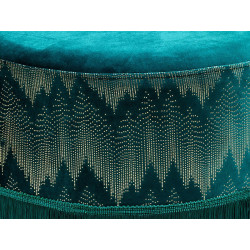 Tabouret LUXIA - Velours Green & Gold