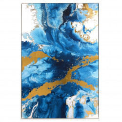 Toile "WAVES"  - Blue & Gold - 120x80cm