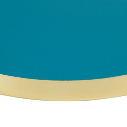 Plateau TRAYO - Laiton doré & émaillé bleu pastel