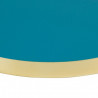 Plateau TRAYO - Laiton doré & émaillé bleu pastel