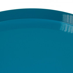 Plateau TRAYO - Laiton doré & émaillé bleu pastel
