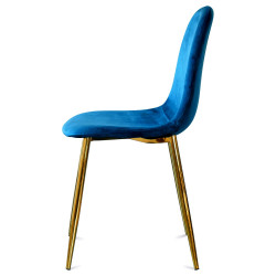 Chaise BAYA - Blue & Gold