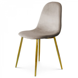 Chaise BAYAN - Taupe & Gold