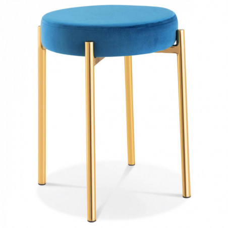 Tabouret USH Laiton & Velours Tabouret USH Laiton & Velours