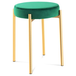 Tabouret USH Laiton & Velours