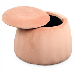 Tabouret & coffre DOMUS - Velours - Blush
