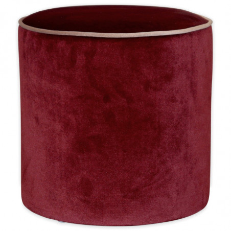 Tabouret JILY - Velours Lie de vin et sable Tabouret JILY - Velours Lie de vin et sable