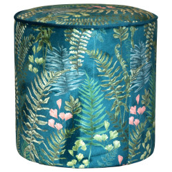 Tabouret JILY - Velours Lie de vin et sable
