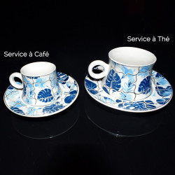 Coffret service à thé 6pers BLUE TROPICS