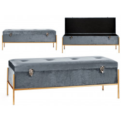 Banc / Malle - CASSY - Velours ( 3 finitions au choix)