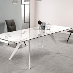 Table à manger extensible DUKEN - White