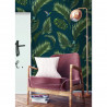 Papier Peint  JUNGLE - Bleu royal - 10m x 53 cm