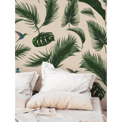 Papier Peint  JUNGLE - Sable - 10m x 53 cm