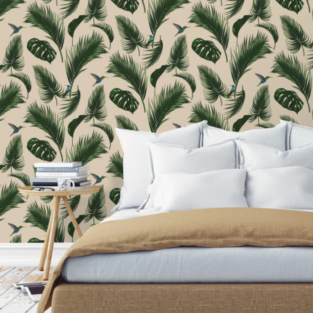 Papier Peint JUNGLE - Sable - 10m x 53 cm Papier Peint JUNGLE - Sable - 10m x 53 cm