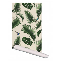 Papier Peint  JUNGLE - Sable - 10m x 53 cm