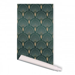 Papier Peint  1925 - Vert Émeraude - 10m x 53 cm