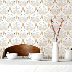 Papier Peint  1925 - Beige - 10m x 53 cm