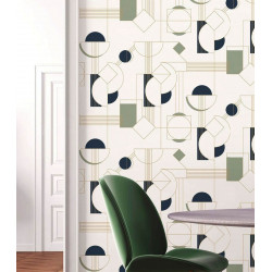 Papier Peint DAISY - Vert pastel - 10m x 53 cm