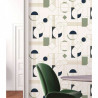 Papier Peint DAISY - Vert pastel - 10m x 53 cm