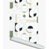 Papier Peint DAISY - Vert pastel - 10m x 53 cm