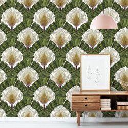 Papier Peint  Ravinala - Green - 3 m x 53 cm