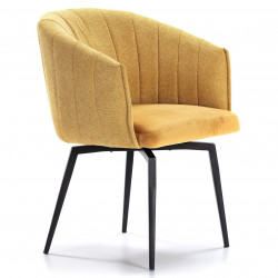 Fauteuil pivotant SHELL - Jaune