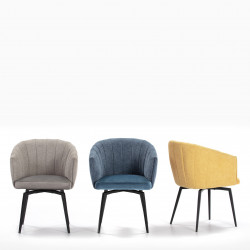 Fauteuil pivotant SHELL - Jaune