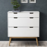 Commode ZICO Blanc & Chêne - S