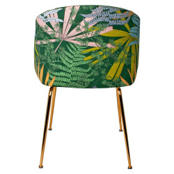Chaise LALY Velvet & Gold - Single green Edition