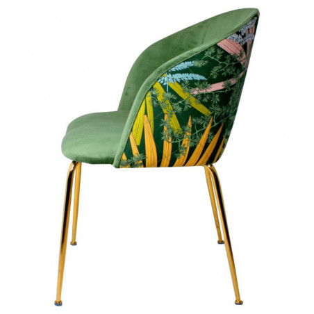 Chaise LALY Velvet & Gold - Single green Edition Chaise LALY Velvet & Gold - Single green Edition