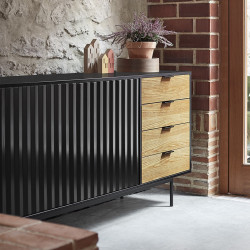 Buffet bas NEVADA - Black & Oak Edition