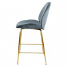 Tabouret GAB Velvet & Gold - Pétrole