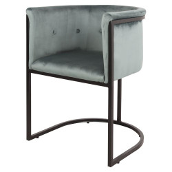 Chaise AYON Velvet - Pétrole