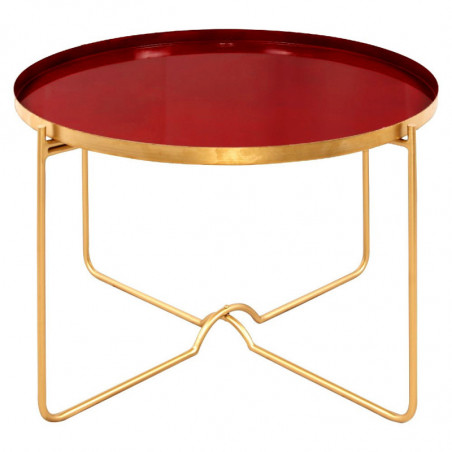 Table basse CITY Red passion & Gold - 70cm Table basse CITY Red passion & Gold - 70cm