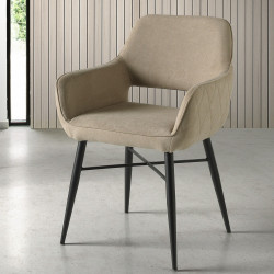 Fauteuil NOMO - Toile de coton Beige